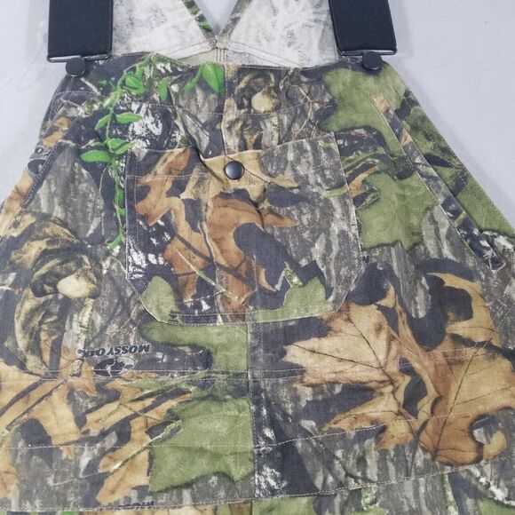Mossy Oak Fieldstaff Camo Overalls Mens 46x30 Green Brown Hunting Outdoor - Picture 3 of 13